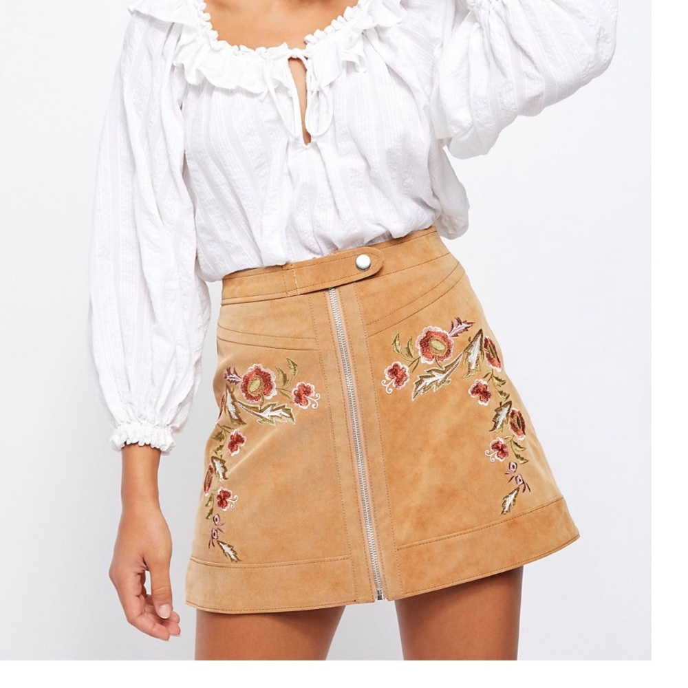Free People Alanis Moto Mini Skirt